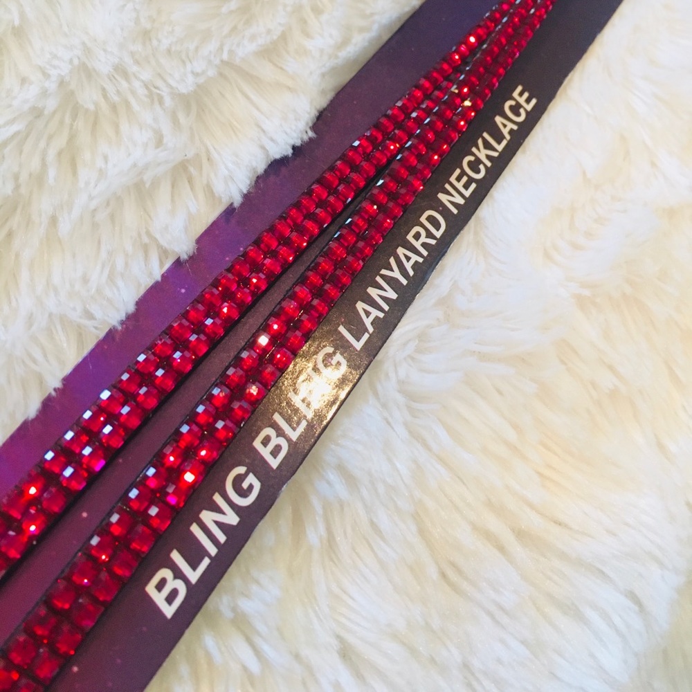 Hot Pink Crystal Lanyard